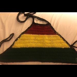 Hand Crochet rasta halter hot